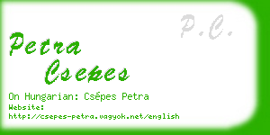 petra csepes business card